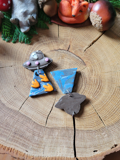 Alien Abduction: Dino Print Earrings.
