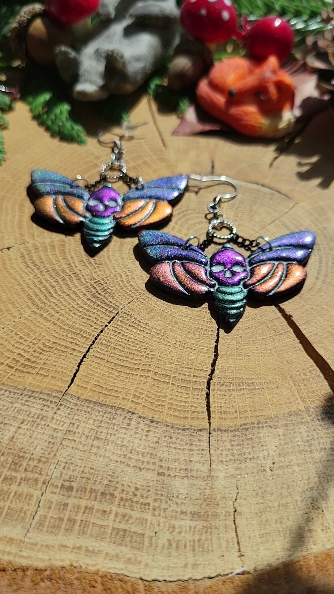 Death's Head Hawkmoth Earrings